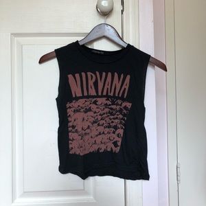 Brandy Melville muscle tee with “nirvana” graphic